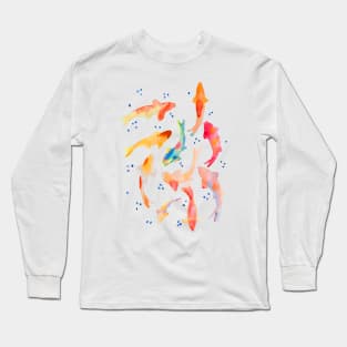 Watercolored Koi Pond Long Sleeve T-Shirt